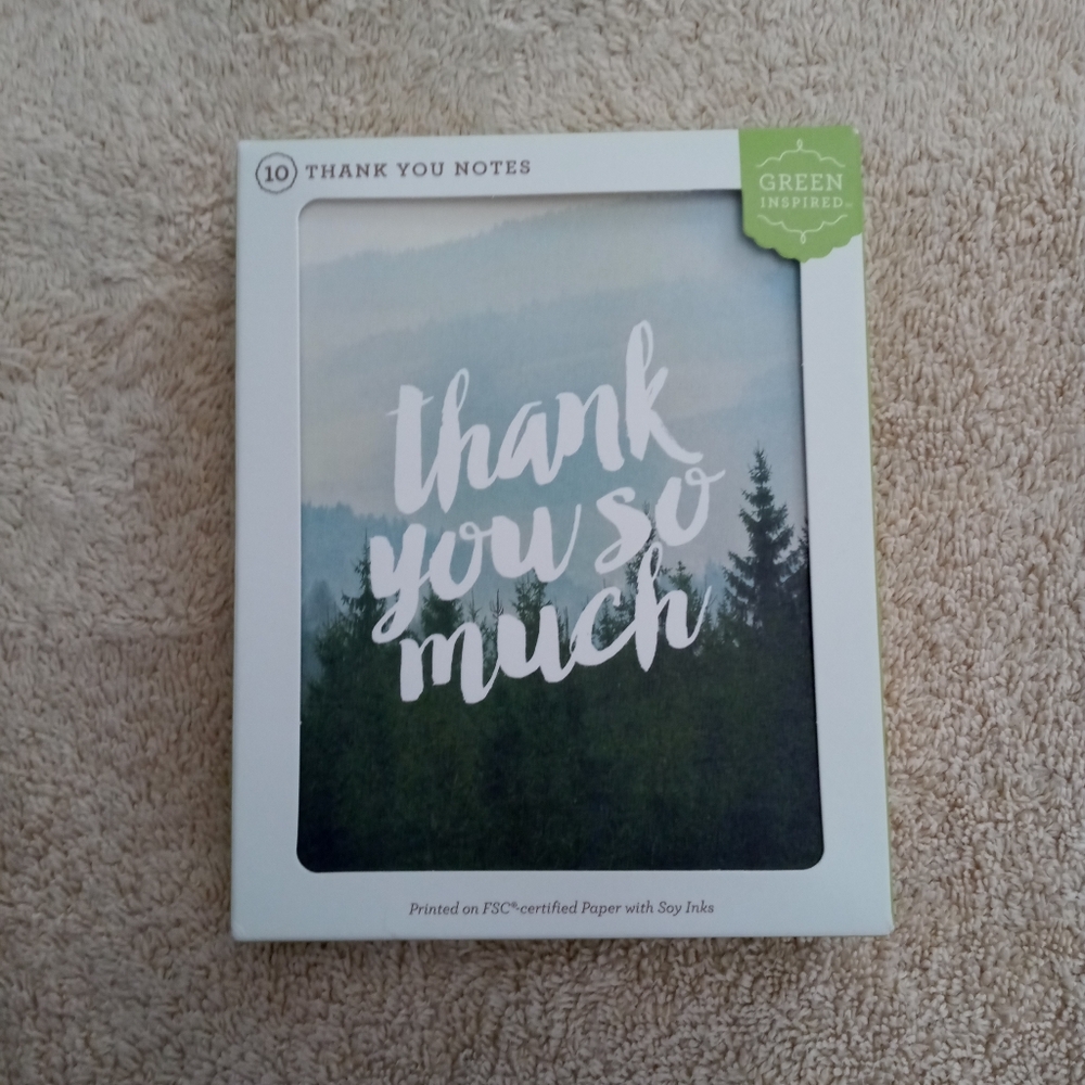 Green Inspired Thank You Notes